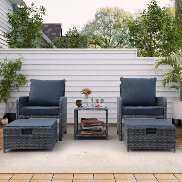 5 Pieces Wicker Furniture Set - Image 7
