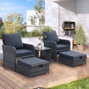 5 Pieces Wicker Furniture Set